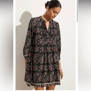 NWOT SAMMIE SHORT DRESS - VINTAGE FLOWERS BLACK PURPLE